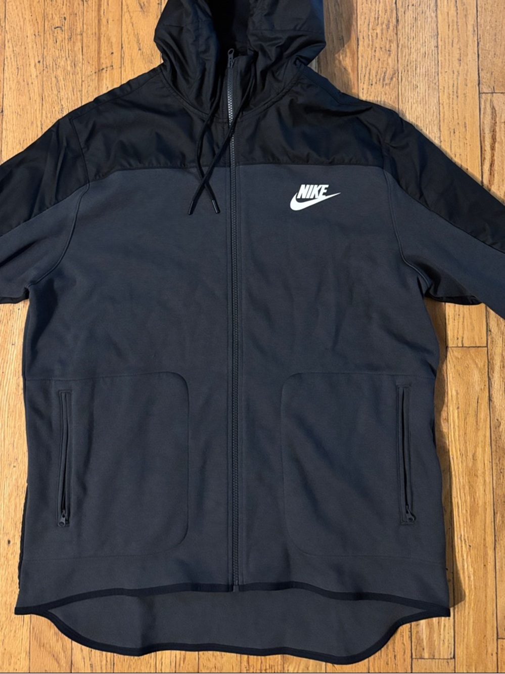 Nike Advance 15 Full-Zip Fleece Jacket - Charcoal Grey & Black - X Large
